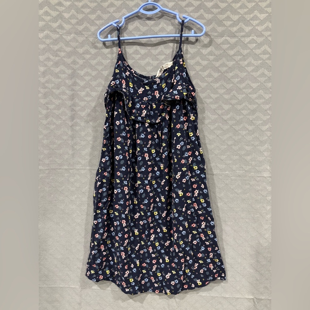5/$10 or 10/$20 H&M Navy Floral Viscose Casual Dress Size 9-10y